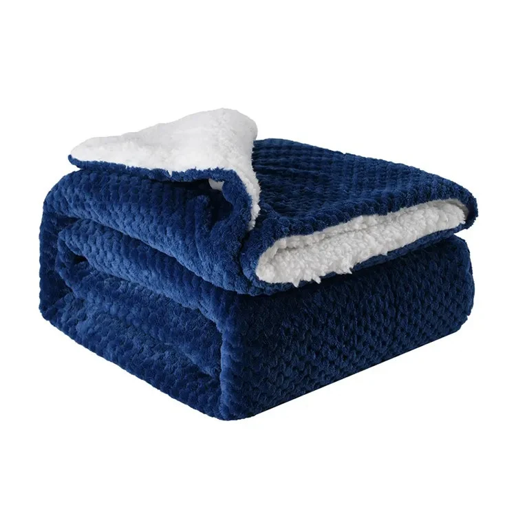 Yüzde 100 Polyester 3D Baskı Sherpa Battaniye