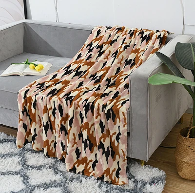 Yüzde 100 polyester Kamuflaj Flanel Kumaşı