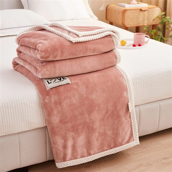 Yüzde 100 Polyester Mikrofiber Mercan Polar Battaniye