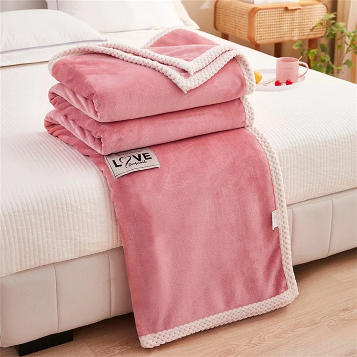 100% polyester soft cozy coral fleece blanket