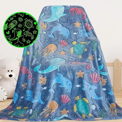 Cartoon Pattern Luminous Blanket