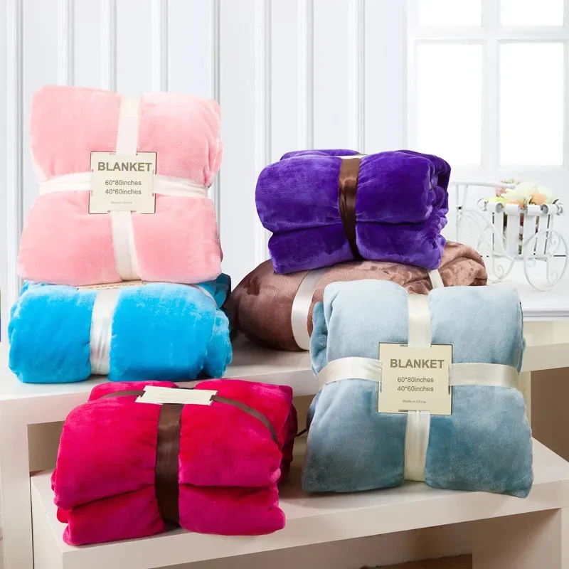 Peluş Kabarık Polar Şalı Flanel Battaniye