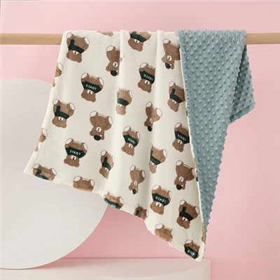 Çift Katlı Minky Dots Battaniye