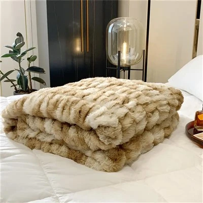 Taklit kürk Sherpa Blanekt