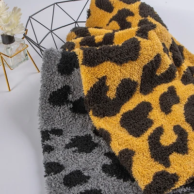 Leopar Desenli Sherpa Kumaş