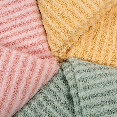 Oyuncaklar İçin Çizgili Sherpa Kumaş