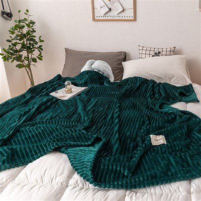 Teal Ve Mercan Örtü Battaniye
