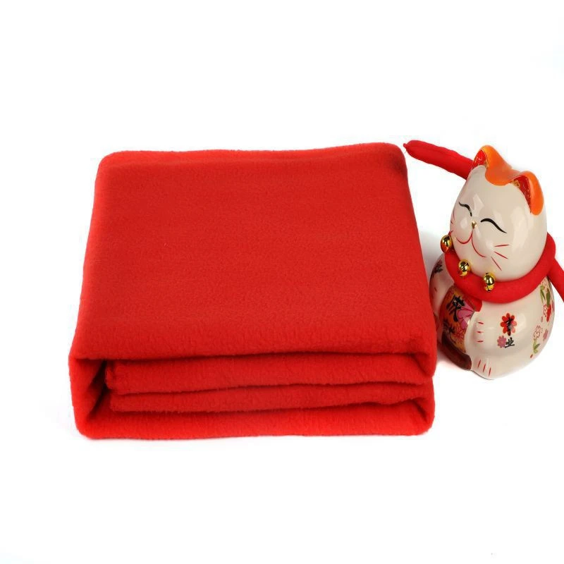 Solid Pattern Cotton Fabric Polar Fleece Blanekt