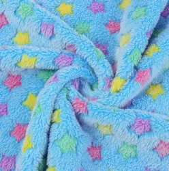 Star Printed Coral Velvet Fabric factory